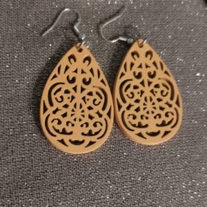 Boucles d'oreilles en bois
